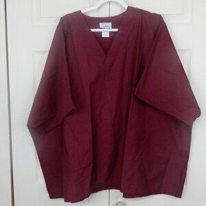 AMS Medical Uniform Scrubs Style A100 Wine Sze 5XL or 6XL Left Side Pocket (U18)